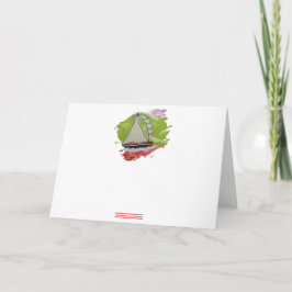 zeilboot-verfslag notitiekaartje