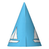 Zeilboot Verjaardag Gast van Eer Feesthoedjes (Achterkant)