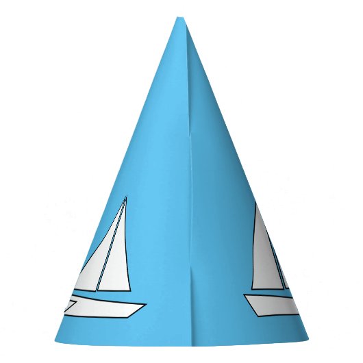 Zeilboot Verjaardag Gast van Eer Feesthoedjes (Achterkant)