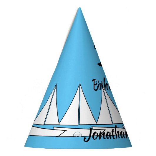 Zeilboot Verjaardag Gast van Eer Feesthoedjes (Links)