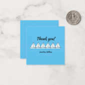 Zeilboot Verjaardagsakte van Bedankt Notitiekaartje (Voorkant / Achterkant in situ)