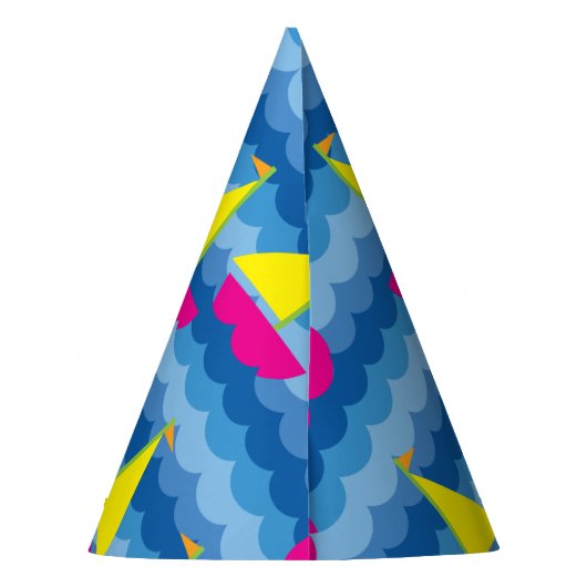 Zeilboot verjaardagsfeestje feesthoedjes (Achterkant)