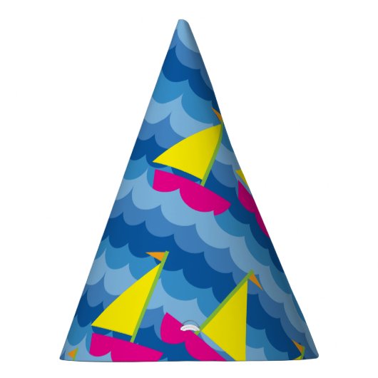 Zeilboot verjaardagsfeestje feesthoedjes (Rechts)