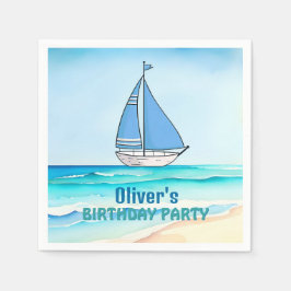 Zeilboot verjaardagsfeestje servet