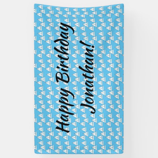 Zeilboot verjaardagsfeestje spandoek (Verticaal)