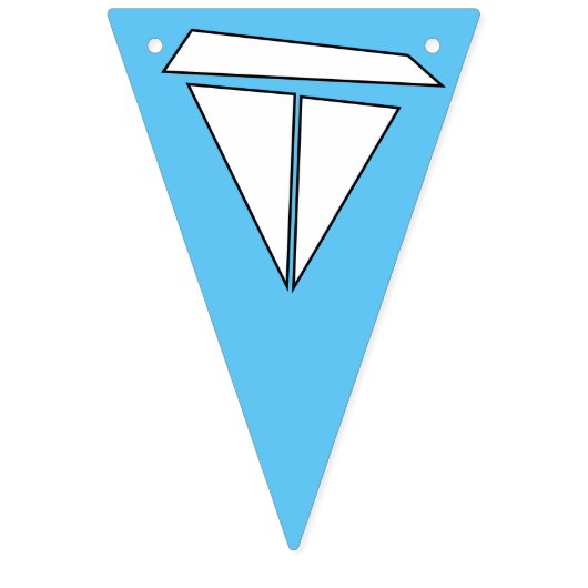 Zeilboot verjaardagsfeestje vlaggetjes (Tweede vlag)