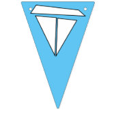 Zeilboot verjaardagsfeestje vlaggetjes (Eerste vlag)