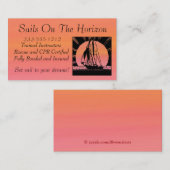 Zeilboot Verkooplessen Visitekaartje aanpasbaar (Voorkant / Achterkant)