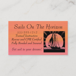Zeilboot Verkooplessen Visitekaartje aanpasbaar