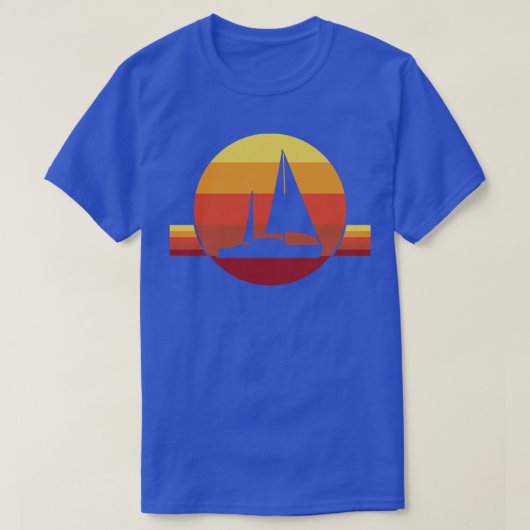 Zeilboot Vintage T-shirt (Design voorkant)