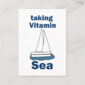Zeilboot Vitamine Zee Grappig Scheepvaart Visitekaartje (Voorkant)