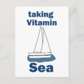 Zeilboot Vitamine Zee Grappige Zeevaart Citaat Briefkaart (Voorkant)