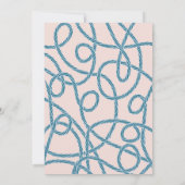 Zeilboot & Vuurtoren Roze Baby Shower Bedankt Kaart (Achterkant)