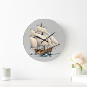 Zeilboot wandklok (Huis)