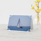 zeilboot-Wenskaart Kaart (Gele Bloem)