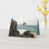 zeilboot-Wenskaart Kaart (Gele Bloem)