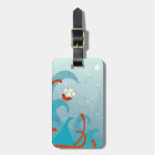 Zeilboot Zee Monster Fun Gepersonaliseerd Bagagelabel (Voorkant verticaal)