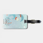 Zeilboot Zee Monster Fun Gepersonaliseerd Bagagelabel (Achterkant horizontaal)