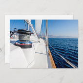 Zeilboot Zee Uitnodiging | Zeilfeestje (Voorkant / Achterkant)