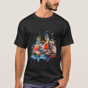 Zeilboot Zee World Ocean Beauty Discovery Art T-shirt