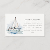 Zeilboot Zeegezicht Display Douche Vrijgezellenfee Informatiekaartje (Voorkant)