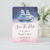 Zeilboot Zeesterren Nautilus Save The Date (Staand voorkant)