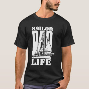 Zeilboot zeilboot kapitein zeilpap t-shirt