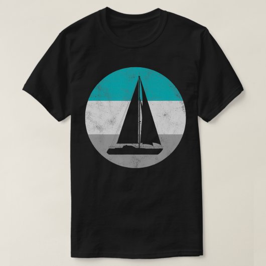 Zeilboot Zeilboot Retro Gift Voor Mannen Vrouwen J T-shirt (Design voorkant)