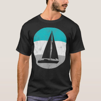 Zeilboot Zeilboot Retro Gift Voor Mannen Vrouwen J T-shirt