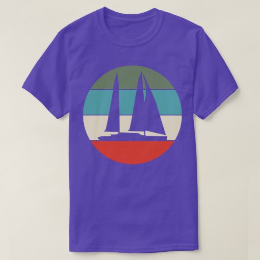 Zeilboot Zeilboot Varen Retro 1 T-shirt (Design voorkant)