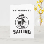 Zeilboot zeilboot zeiler kapitein grappig cadeau i kaart (Gele Bloem)