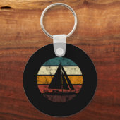 Zeilboot Zeilen Retro Zeilboot Zeilboot Zeilboot Sleutelhanger (Voorkant)