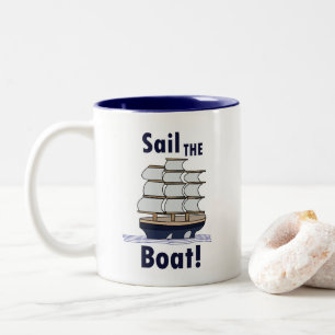 Zeilboot Zeilen Tweekleurige Koffiemok