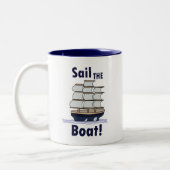 Zeilboot Zeilen Tweekleurige Koffiemok (Links)
