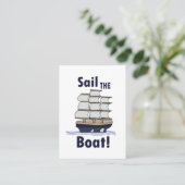 Zeilboot Zeilen Zeiler Visitekaartje (Staand voorkant)