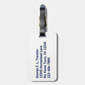 Zeilboot Zeiler Thuis Bagage Label (Achterkant verticaal)