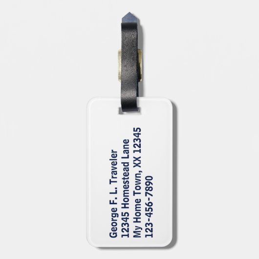 Zeilboot Zeiler Thuis Bagage Label (Achterkant verticaal)