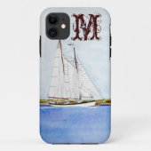 Zeilboot Zeilschip OCEA Monogram IPHONE 5 Hoesje (Achterkant)
