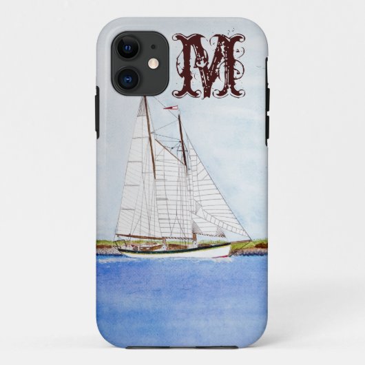Zeilboot Zeilschip OCEA Monogram IPHONE 5 Hoesje (Achterkant)