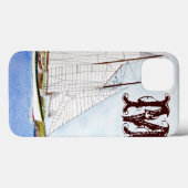 Zeilboot Zeilschip Ocean Monogram IPAD Case (Achterkant (horizontaal))