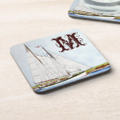 Zeilboot Zeilschip Zeilschip Ocea Monogram Drink O Onderzetter (Linkerzijde)