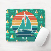 Zeilboot Zomer Muismat (Met muis)