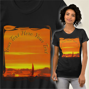 Zeilboot Zonsondergang 1300 T-shirt