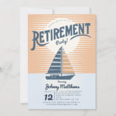 zeilboot zonsondergang pensioen partij kaart (Voorkant)