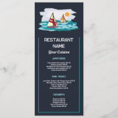 Zeilboot Zonsopgang, Restaurant Slimline Menu (Voorkant)
