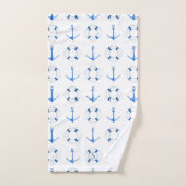 Zeilbootanker + reddingsboei Monogram Bad Handdoek (Handdoek)