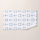 Zeilbootanker + reddingsboei Monogram Bad Handdoek (Handdoek)