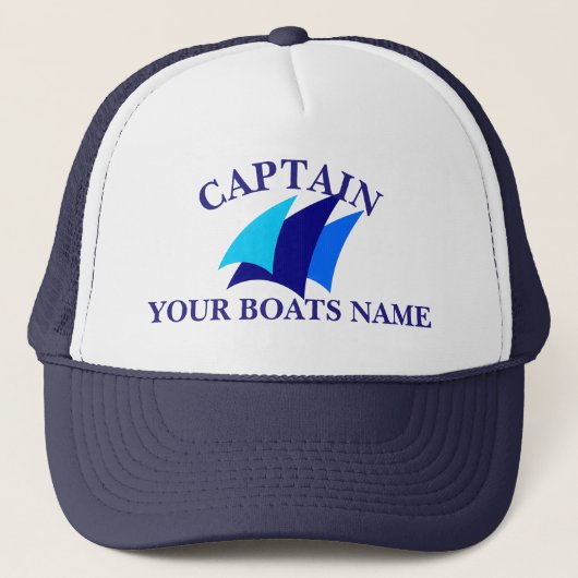 Zeilbootbemanning of kapiteins trucker pet (Voorkant)
