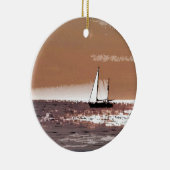 ZEILBOOTEN KERAMISCH ORNAMENT (Rechts)