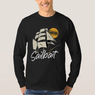 Zeilbootkapitein citaat en nautische zeiler zeilen t-shirt